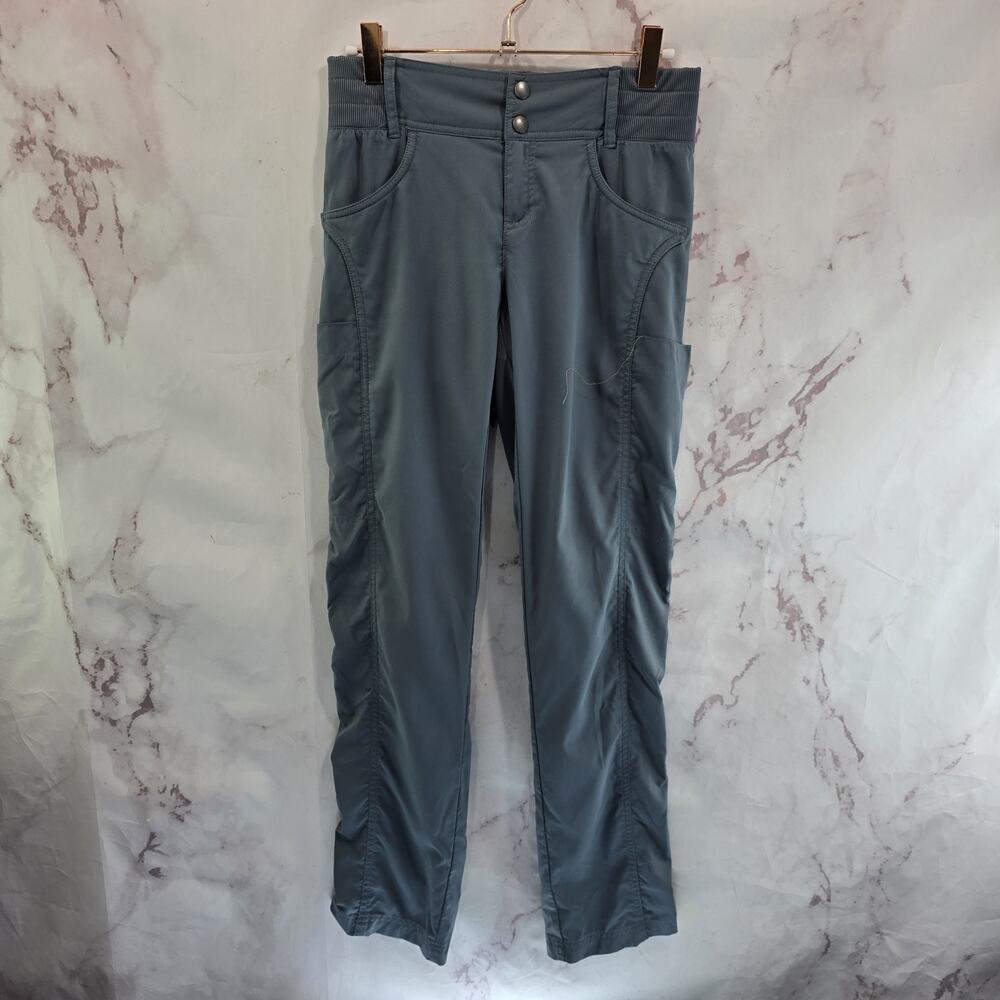 Title Nine Pants Womens 2 Light Blue Straight High Rise Ripstop Clamber Recycled - Picture 5 of 13